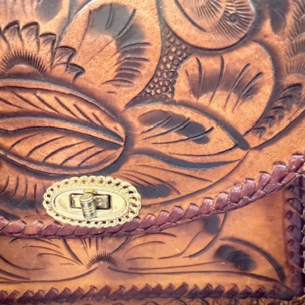 RARE Hand Tooled 60s Purse